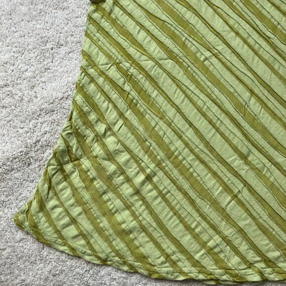 Green mesh striped tank top fairycore bohemian hippie - Picture 5 of 6